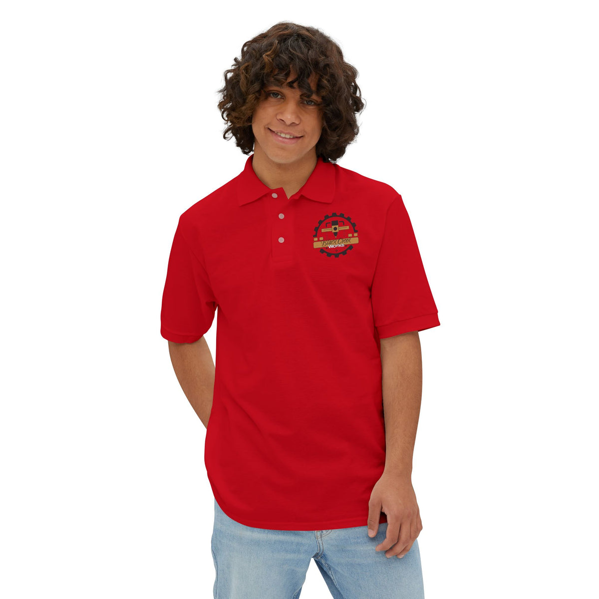 Logo Men's Polo — Vintage Golf Shirt-thumbmail-11
