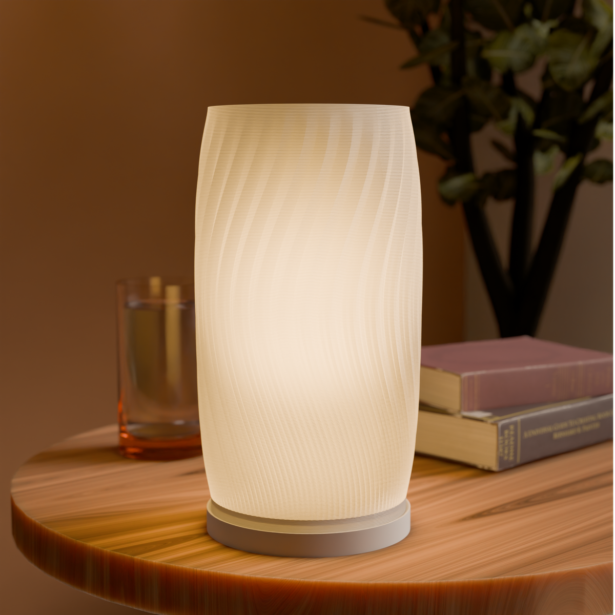Flow Curve Lamp by Kraken.STL