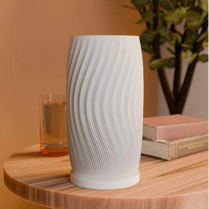 Flow Curve Lamp by Kraken.STL