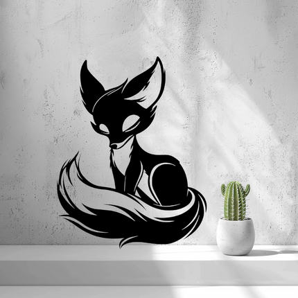 2D Cute Fox Wall Art by 2D Arts