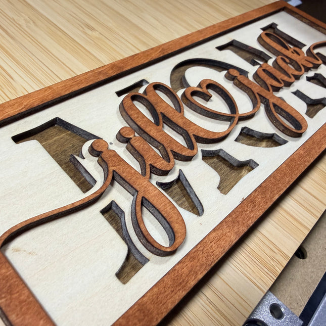 Wooden 3D Mom Sign
