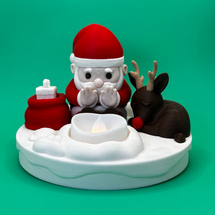 Santa's Bonfire Tealight Lamp