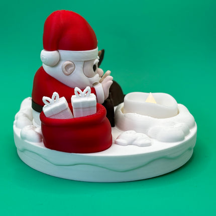 Santa's Bonfire Tealight Lamp