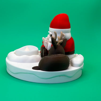 Santa's Bonfire Tealight Lamp