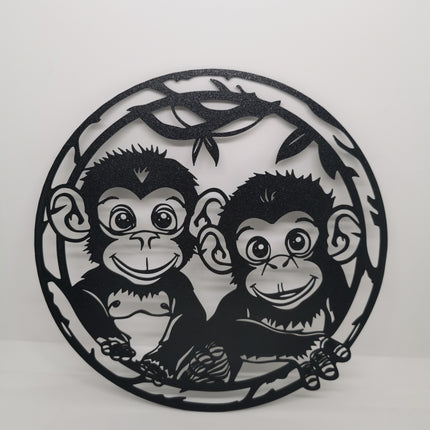 2D Baby Monkeys Wall Art by 2D Arts