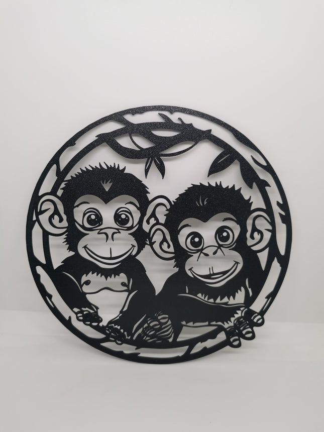 2D Baby Monkeys Wall Art by 2D Arts