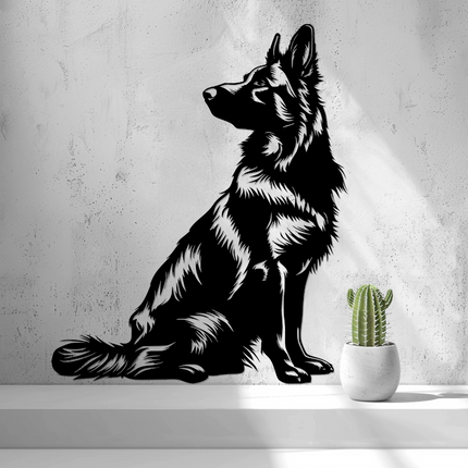 2D German Shepard Wall Art by 2D Arts