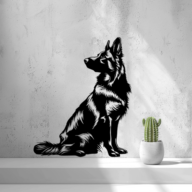 2D German Shepard Wall Art by 2D Arts